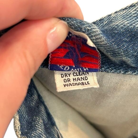 Vintage Goal by Hot Property Rhinestone Lined Light Wash Denim Jeans Womens 6 - Picture 4 of 7